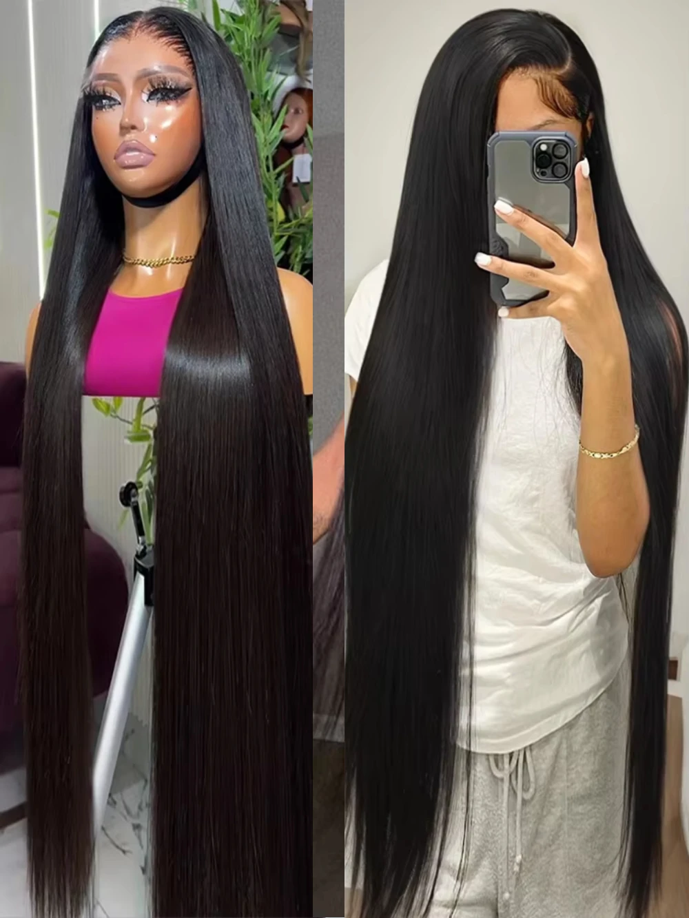 36 46 Inch Straight Human Hair Wigs HD Lace Frontal Wig 200% 13x4 13x6 Transparent Lace Front Wigs 5x5 Lace Closure Wigs
36 46 Inch Straight Human Hair Wigs HD Lace Frontal Wig 200% 13x4 13x6 Transparent Lace Front Wigs 5x5 Lace Closure Wigs