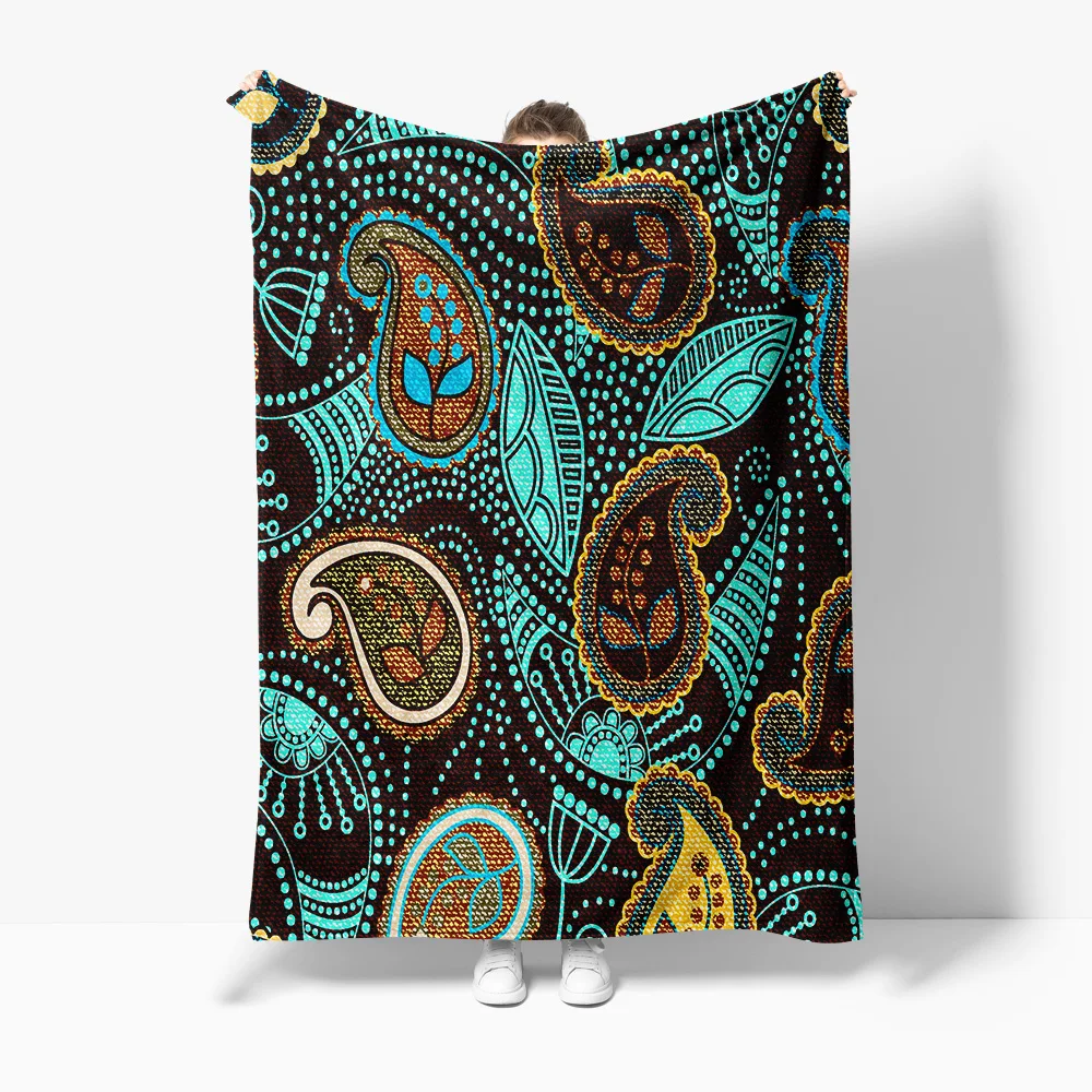 Vibrant Paisley Pattern Blanket - Bohemian Decorative Throw Sofa Bed Cover for Living Room Bedroom - Unique Design Gift
Vibrant Paisley Pattern Blanket - Bohemian Decorative Throw Sofa Bed Cover for Living Room Bedroom - Unique Design Gift