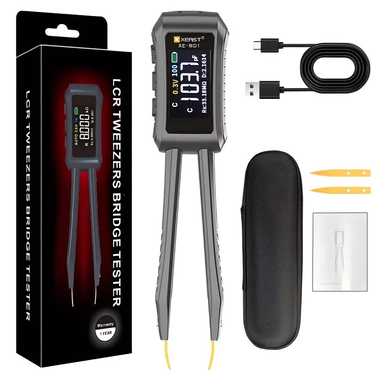 XE-MD1 SMD Test Clip Multimeter LCR Bridge Tester (OEM)
XE-MD1 SMD Test Clip Multimeter LCR Bridge Tester (OEM)