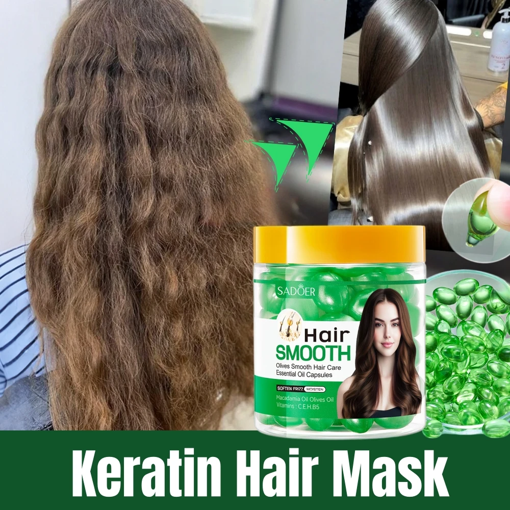 Keratin Hair Care Vitamin Capsule 5-Second Natural Restore Hair Soft Smooth Hair Mask Deep Moisturize Damage Hair Repair Product
Keratin Hair Care Vitamin Capsule 5-Second Natural Restore Hair Soft Smooth Hair Mask Deep Moisturize Damage Hair Repair Product