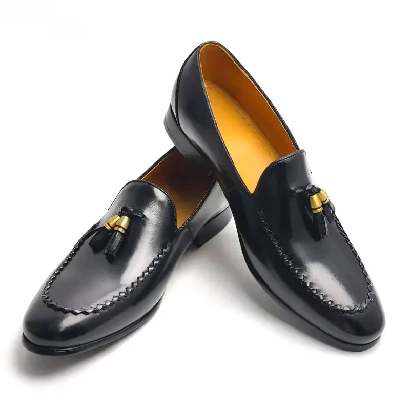 Men's Handmade Genuine Leather Loafers Premium Dress Shoes Comfortable Slip-On Business Casual Shoes for Party & Formal Oxford
Men's Handmade Genuine Leather Loafers Premium Dress Shoes Comfortable Slip-On Business Casual Shoes for Party & Formal Oxford
