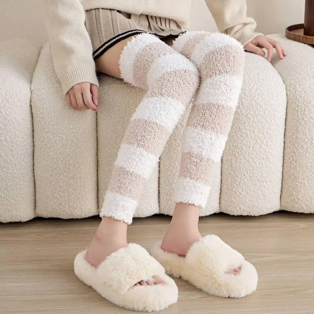 Kawaii Thicken Warm Long Tube Sock Cover Stripe Hosiery Floor Plush Stockings Leg Warmer Simple Coral Fleece Stockings Winter
Kawaii Thicken Warm Long Tube Sock Cover Stripe Hosiery Floor Plush Stockings Leg Warmer Simple Coral Fleece Stockings Winter