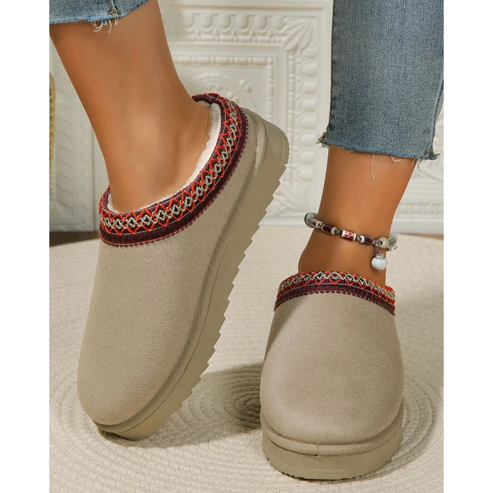 Fashion Women Ethnic Style Slingback Fluffy Ankle Boots Round Toe Platform Flats Boots
Fashion Women Ethnic Style Slingback Fluffy Ankle Boots Round Toe Platform Flats Boots