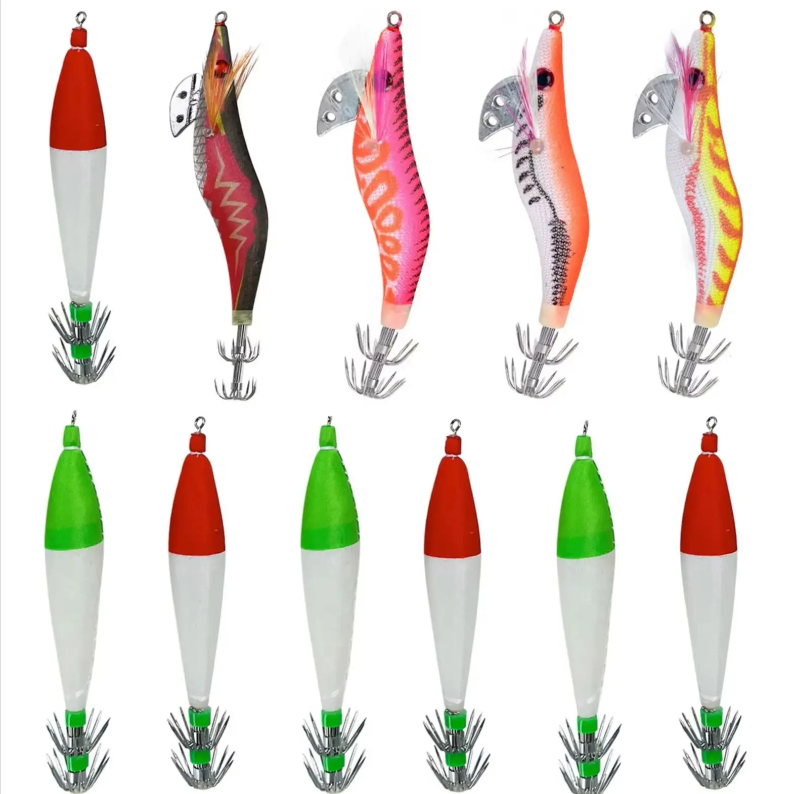 FREE FISHER 11pcs/Lot Sea Fishing Squid Jigs,Luminous Octopus Hooks,Artificial Cuttlefish Baits,Mixed Saltwater Shrimps Lures
FREE FISHER 11pcs/Lot Sea Fishing Squid Jigs,Luminous Octopus Hooks,Artificial Cuttlefish Baits,Mixed Saltwater Shrimps Lures