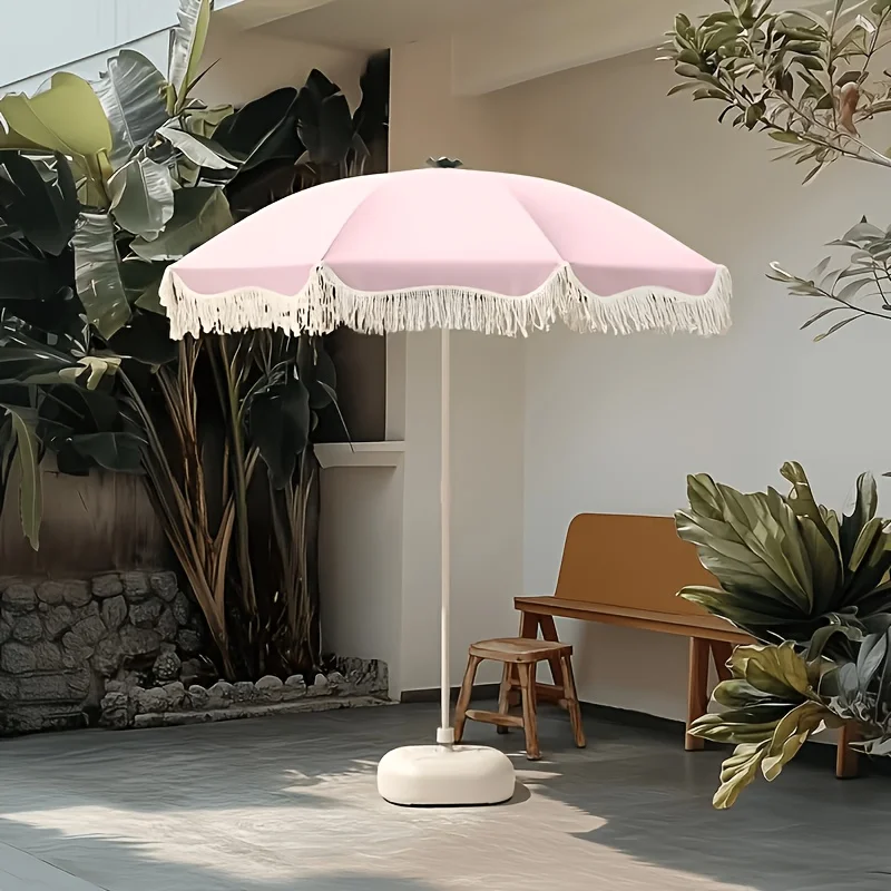 Bohemian Style Pink Adjustable Height and Frame Sun Umbrella—Suitable for Patios, Balconies, and Garden Settings
Bohemian Style Pink Adjustable Height and Frame Sun Umbrella—Suitable for Patios, Balconies, and Garden Settings