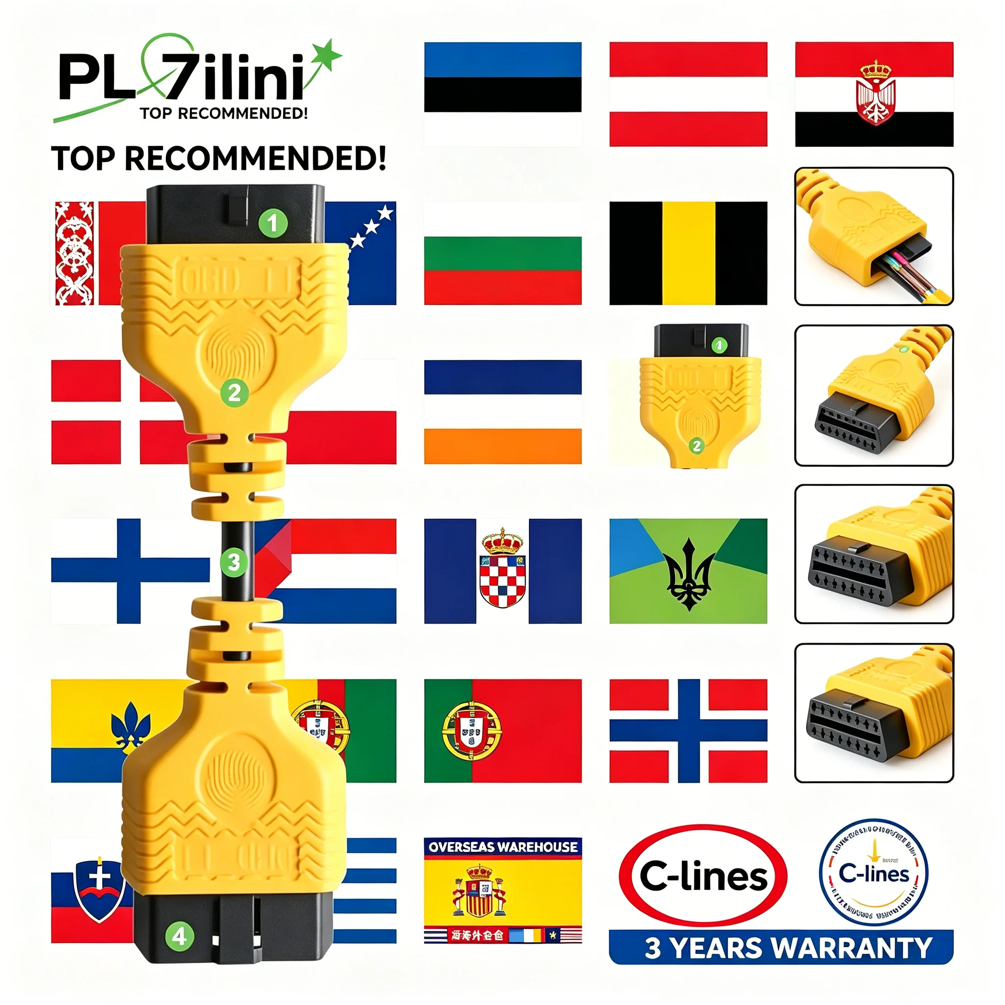 2026 7lilini Extension Cable Connector Oscam Clines Adaptor Plug Cable for Europe Poland Germany UK Ireland Plug Fast Delivery
2026 7lilini Extension Cable Connector Oscam Clines Adaptor Plug Cable for Europe Poland Germany UK Ireland Plug Fast Delivery