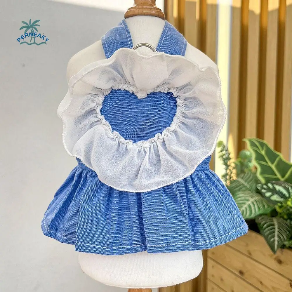 Cat Clothing Cute Dog Denim Dresses Heart Fashion Puppy Clothes with Ruffles Dog Lace Dress Pet Supplies
Cat Clothing Cute Dog Denim Dresses Heart Fashion Puppy Clothes with Ruffles Dog Lace Dress Pet Supplies