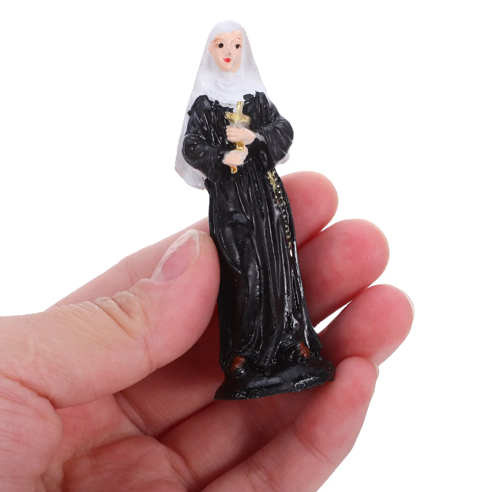 2Pcs Priest and Nun Statue Resin Holy Figures Detailed Religious Sculpture for Desktop Decoration Sand Tray Miniatures Catholic
2Pcs Priest and Nun Statue Resin Holy Figures Detailed Religious Sculpture for Desktop Decoration Sand Tray Miniatures Catholic