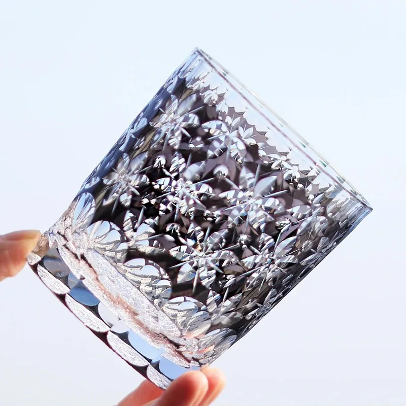 Hand Cut to Clear Black Whisky Glass Tumbler Cylinder Edo Kiriko Flower Design
Hand Cut to Clear Black Whisky Glass Tumbler Cylinder Edo Kiriko Flower Design