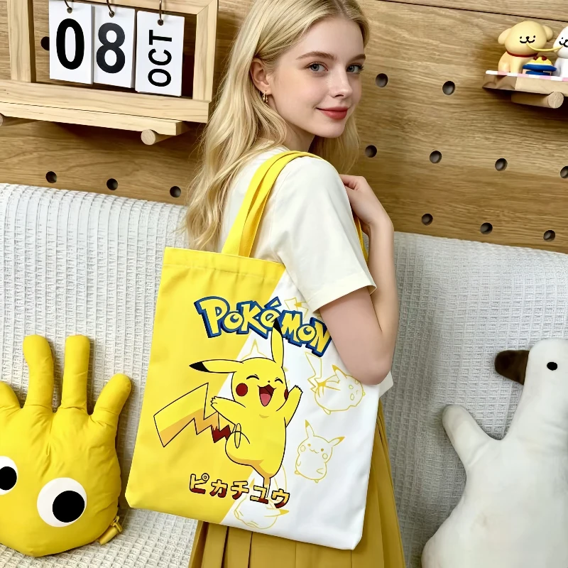 Anime Pokemon Pikachu Canvas Bag Psyduck Gengar Squirtle Eevee Portable Shoulder Shopping Bag Women's Multifunctional Tote Bag
Anime Pokemon Pikachu Canvas Bag Psyduck Gengar Squirtle Eevee Portable Shoulder Shopping Bag Women's Multifunctional Tote Bag