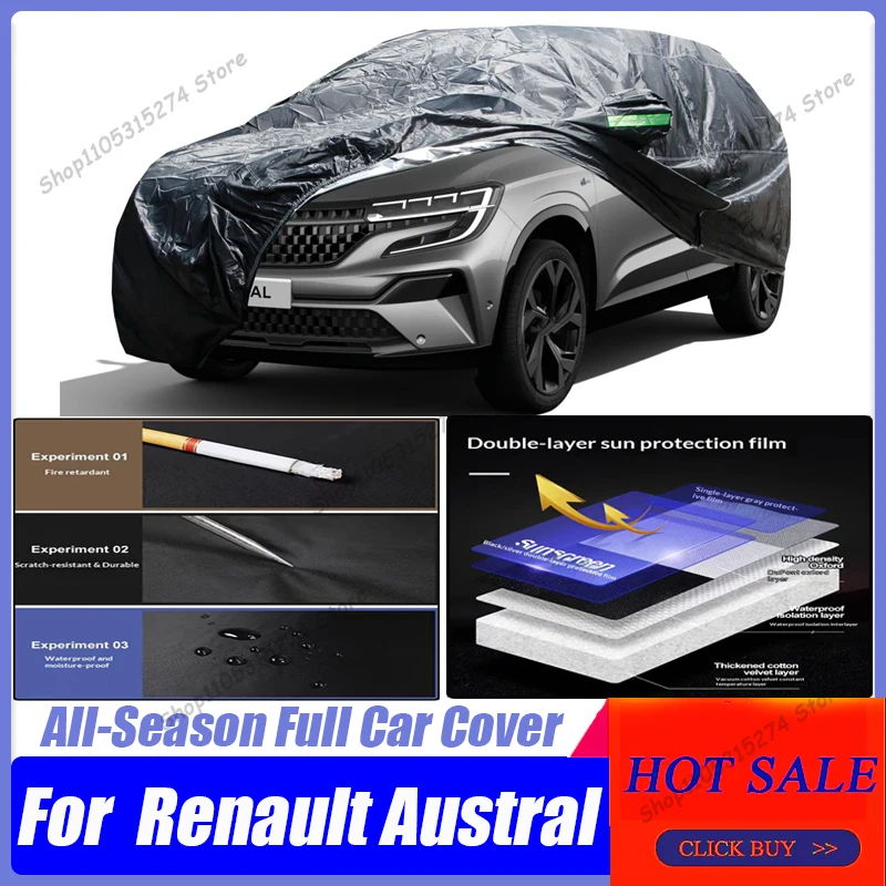 Full Car Cover For Renault Austral 2022-2025 Dust-proof Car Protective Cover,Auto Dustproof Anti-Rain Snow Waterproof Sun-proof
Full Car Cover For Renault Austral 2022-2025 Dust-proof Car Protective Cover,Auto Dustproof Anti-Rain Snow Waterproof Sun-proof