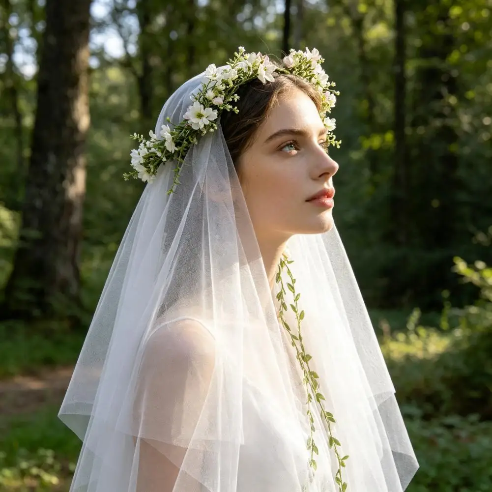 Artistic Style Headband Bridal Veil Headband with Bows Flowers Lightweight White Tulle Hair Accessory Versatile for Children
Artistic Style Headband Bridal Veil Headband with Bows Flowers Lightweight White Tulle Hair Accessory Versatile for Children