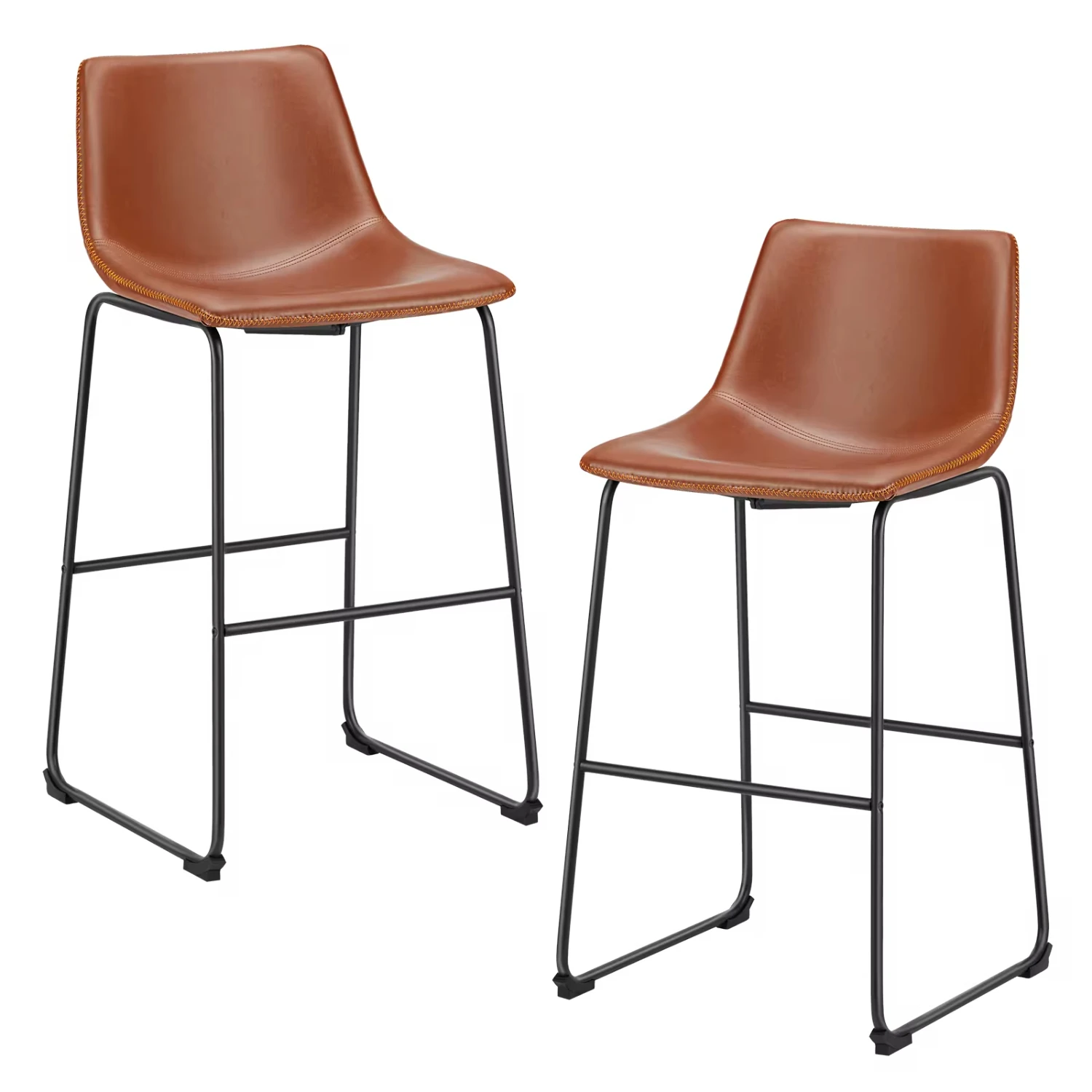 Leather Modern Bench 2-piece Set Armless Metal Leg Brown Bench with Backrest Chair Living Room
Leather Modern Bench 2-piece Set Armless Metal Leg Brown Bench with Backrest Chair Living Room