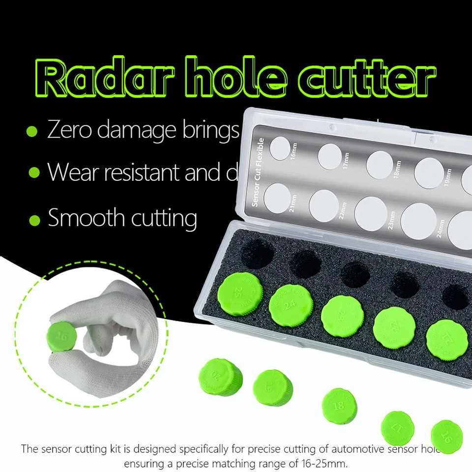 Radar Sensor Hole Punch Kit for PPF & Vinyl Wrap, 10pcs Circle Cutter Set for Flawless Clear Bra Install, Precision Cutting Tool
Radar Sensor Hole Punch Kit for PPF & Vinyl Wrap, 10pcs Circle Cutter Set for Flawless Clear Bra Install, Precision Cutting Tool