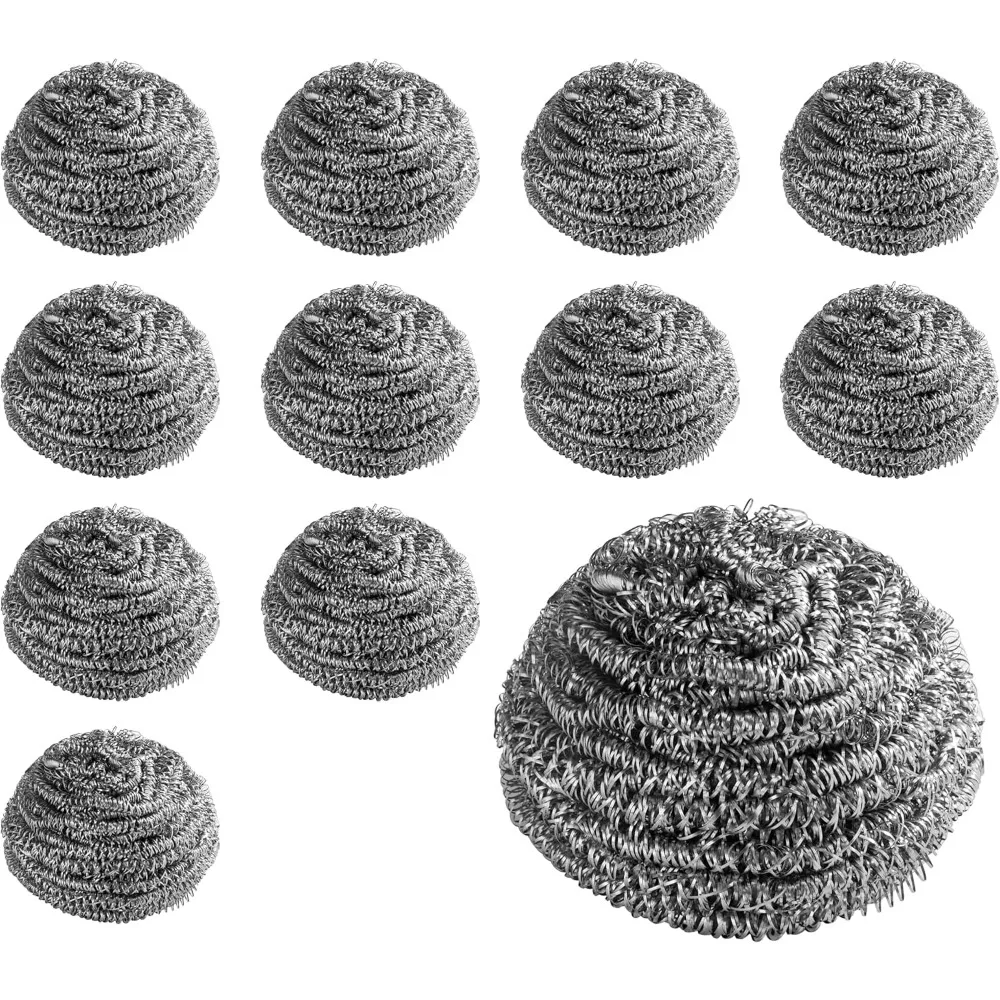 Extra Large 50 Gram Stainless Steel Scrubber Sponges Set of 12 for Heavy Duty Cleaning
Extra Large 50 Gram Stainless Steel Scrubber Sponges Set of 12 for Heavy Duty Cleaning