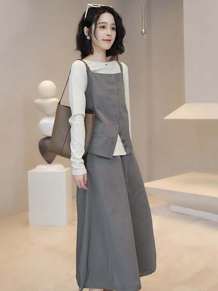 Fashionable Women's Three-Piece Set Commute OL Style Base Layer Shirt Half-Skirt Vest Autumn New Arrival Long Sleeve
Fashionable Women's Three-Piece Set Commute OL Style Base Layer Shirt Half-Skirt Vest Autumn New Arrival Long Sleeve