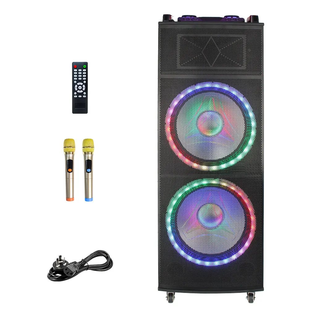 Portable Professional 2000W High Power Wireless PA Speaker System RGB LED Lighting For DJ/KTV/Woofer Supersound For Mobile Phone
Portable Professional 2000W High Power Wireless PA Speaker System RGB LED Lighting For DJ/KTV/Woofer Supersound For Mobile Phone