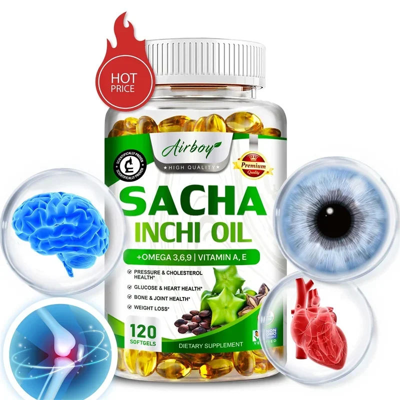 Sacha Inchi Oil Capsules - Supports Brain, Heart, Eye, Skin Health, Balances Cholesterol, Improves Digestion, Boosts Immunity
Sacha Inchi Oil Capsules - Supports Brain, Heart, Eye, Skin Health, Balances Cholesterol, Improves Digestion, Boosts Immunity