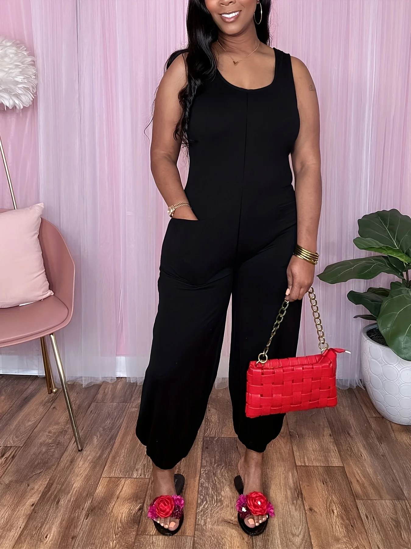New Slim-Fit Jumpsuit Women's Sleeveless Tank-Style One-Piece Fashionable Versatile Stretchy Slimming Casual Long Pants
New Slim-Fit Jumpsuit Women's Sleeveless Tank-Style One-Piece Fashionable Versatile Stretchy Slimming Casual Long Pants