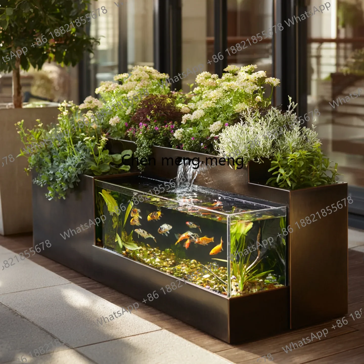 Hot sales Stainless steel courtyard fish pond landscaping water fountain glass fish tank modern simple high-end decorative orna
Hot sales Stainless steel courtyard fish pond landscaping water fountain glass fish tank modern simple high-end decorative orna