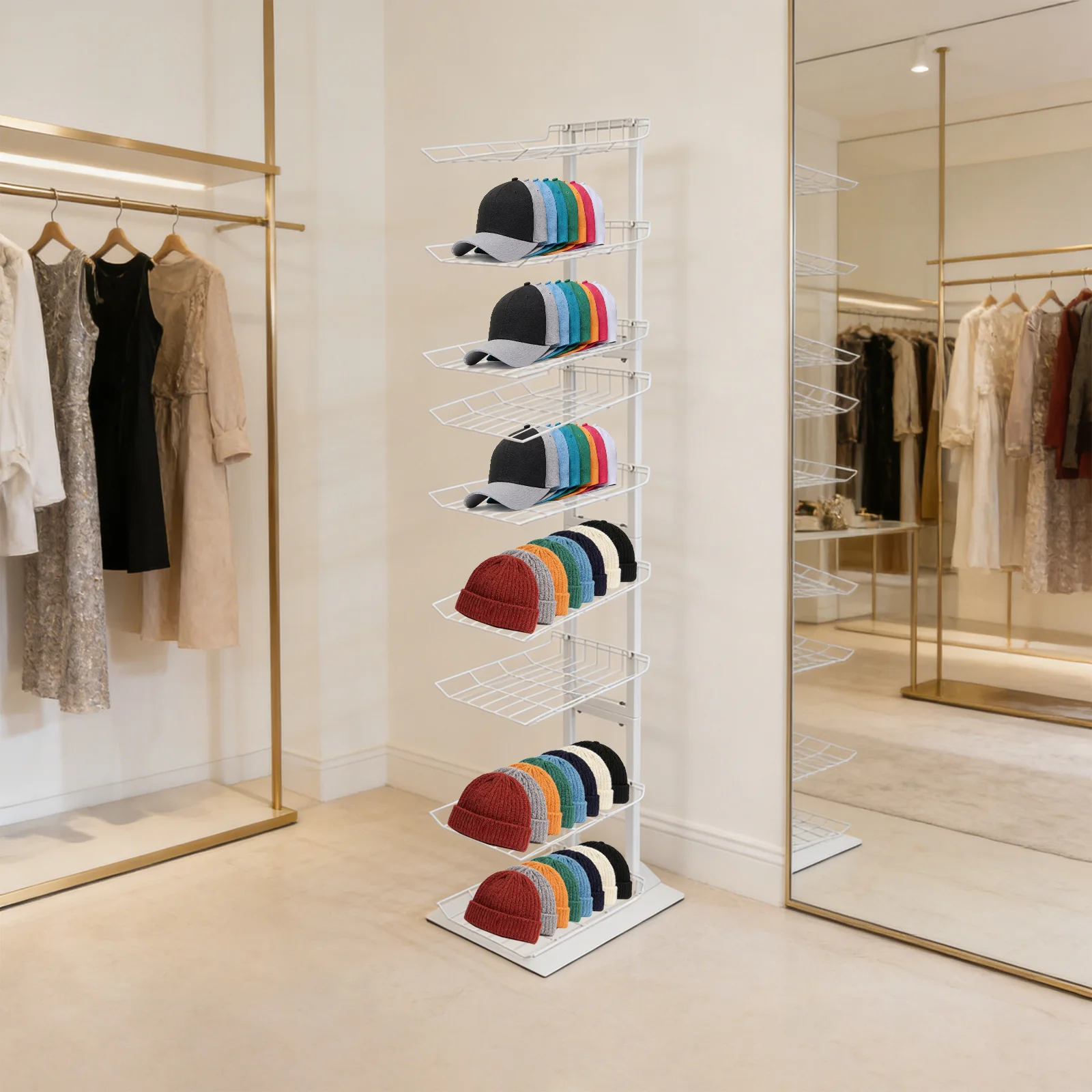 Hat Rack Stand Hat Display Stand Hat Organizer – 9-Tier Metal Floor Standing Storage Holder, Sturdy Modern Black Finish, Adjustable Showcase Rack for Baseball Caps Berets Beanies Retail Shop Home Closet Space Saving Vertical Organizer
Hat Rack Stand Hat Display Stand Hat Organizer – 9-Tier Metal Floor Standing Storage Holder, Sturdy Modern Black Finish, Adjustable Showcase Rack for Baseball Caps Berets Beanies Retail Shop Home Closet Space Saving Vertical Organizer