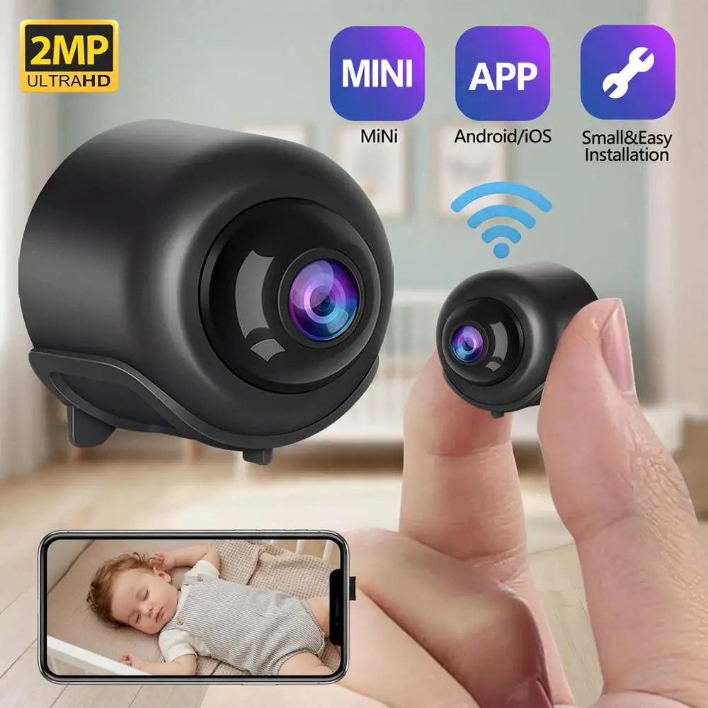 1080P HD Mini Camera WiFi Wireless HD Night Vision Camera Home Remote Camera Kids Pet Safety Monitoring Smart Motion Detection
1080P HD Mini Camera WiFi Wireless HD Night Vision Camera Home Remote Camera Kids Pet Safety Monitoring Smart Motion Detection