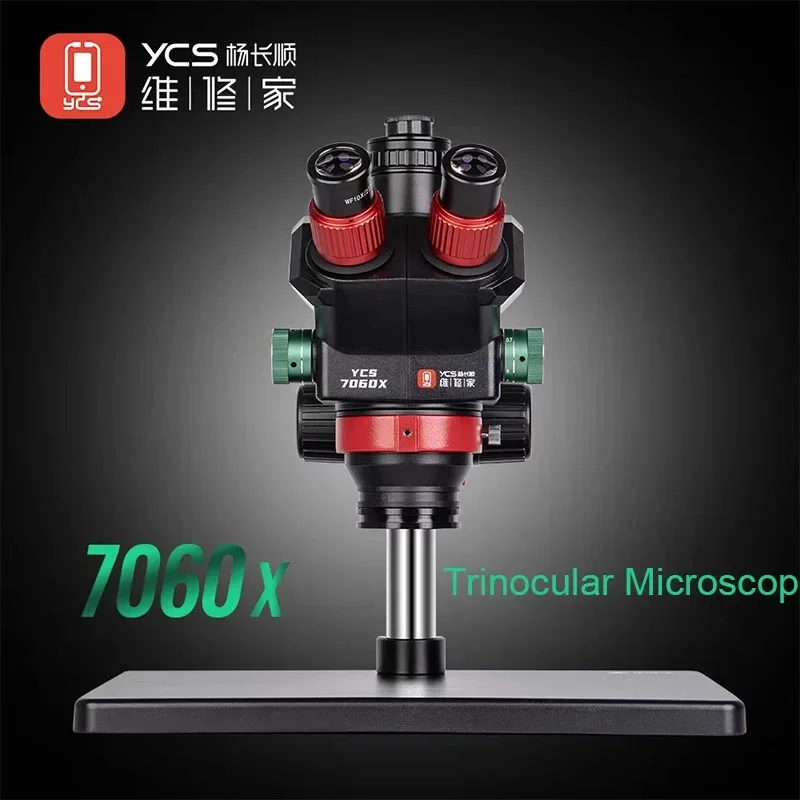 YCS 7060X HD Trinocular Microscope 0.7X-6.0X Magnification for Mobile Phones PCB Welding Microscope Power Tools Sets Microscope
YCS 7060X HD Trinocular Microscope 0.7X-6.0X Magnification for Mobile Phones PCB Welding Microscope Power Tools Sets Microscope