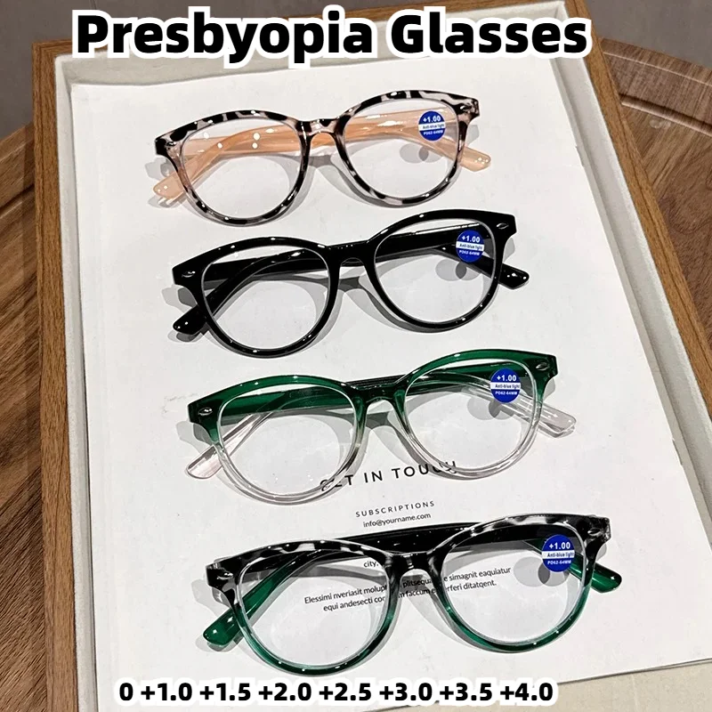 Retro Round Reading Glasses for Women Men Fashion Multi Color Frame Anti Blue Light Presbyopia Eyeglasses Diopters 0 To +4.0
Retro Round Reading Glasses for Women Men Fashion Multi Color Frame Anti Blue Light Presbyopia Eyeglasses Diopters 0 To +4.0