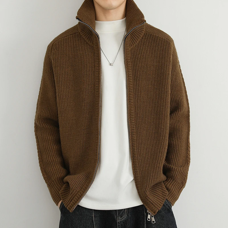 High Quality Knitted Cardigan Men's Solid Color Casual Zipper Knitted Jacket Long Sleeve Social Street Wear Coat 2026 Spring
High Quality Knitted Cardigan Men's Solid Color Casual Zipper Knitted Jacket Long Sleeve Social Street Wear Coat 2026 Spring