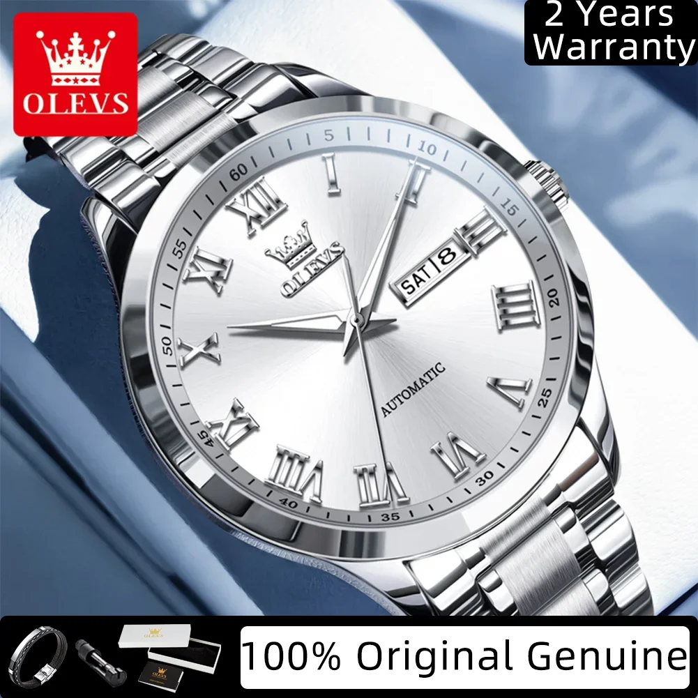 OLEVS брендовые оригинальные автоматические часы для мужчин, классические римские весы из нержавеющей стали, роскошные деловые механические мужские часы 7075
OLEVS брендовые оригинальные автоматические часы для мужчин, классические римские весы из нержавеющей стали, роскошные деловые механические мужские часы 7075