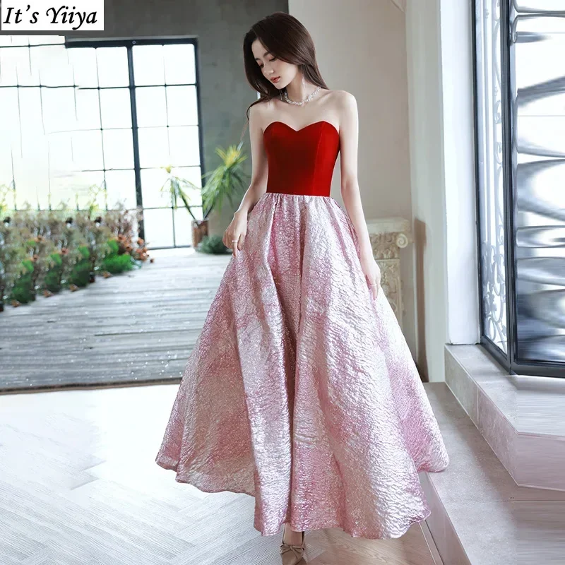 It's Yiiya Customized Evening Dresses Burgundy Flannel Strapless Floor-Length A-Line Lace Up Plus size Women Formal Party Gowns
It's Yiiya Customized Evening Dresses Burgundy Flannel Strapless Floor-Length A-Line Lace Up Plus size Women Formal Party Gowns