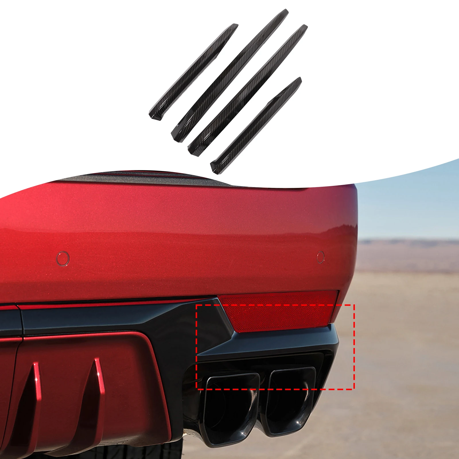 ABS Carbon Fiber Rear Underbody Rear Bumper Corner Trim for 2021-2024 Cadillac Escalade(Long-Axis Versio)Exterior Accessories
ABS Carbon Fiber Rear Underbody Rear Bumper Corner Trim for 2021-2024 Cadillac Escalade(Long-Axis Versio)Exterior Accessories