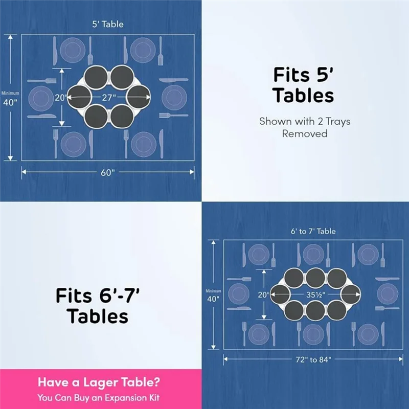 【Popular】Lazy Susans Revolution Turntable Expandable Desktop Rotating Storage Rack For Kitchen And Dining Table Portable Food
【Popular】Lazy Susans Revolution Turntable Expandable Desktop Rotating Storage Rack For Kitchen And Dining Table Portable Food