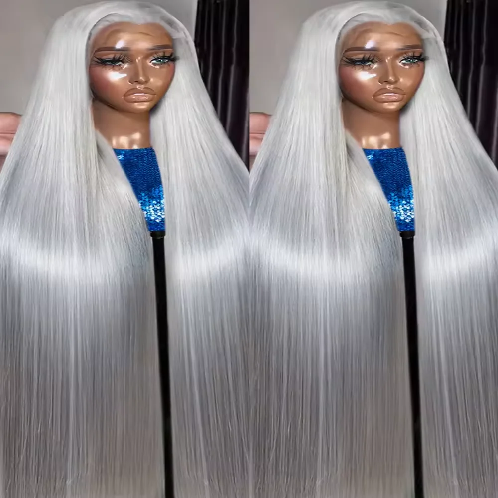250 Density Silver Grey Straight Lace Front Wig Human Hair Colored 13x4 13x6HD Transparent Lace Frontal Wig for Women Preplucked
250 Density Silver Grey Straight Lace Front Wig Human Hair Colored 13x4 13x6HD Transparent Lace Frontal Wig for Women Preplucked