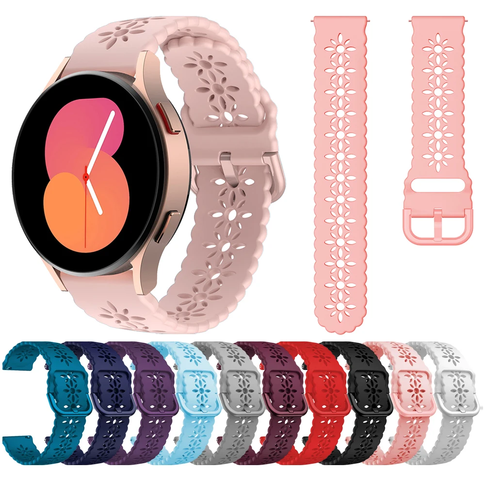 20mm Replacement Band For Samsung Galaxy Watch 5 44mm 40mm Pro 45mm/Active 2/Galaxy Watch 4 Lace Silicone Strap For Women Girls
20mm Replacement Band For Samsung Galaxy Watch 5 44mm 40mm Pro 45mm/Active 2/Galaxy Watch 4 Lace Silicone Strap For Women Girls