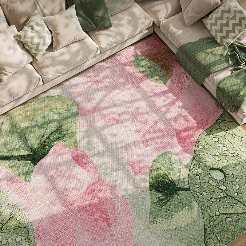 French Style Rugs for Bedroom Large Area Living Room Decoration Lotus Carpet Washable Lounge Floor Mat Anti-slip Study Soft Rug
French Style Rugs for Bedroom Large Area Living Room Decoration Lotus Carpet Washable Lounge Floor Mat Anti-slip Study Soft Rug