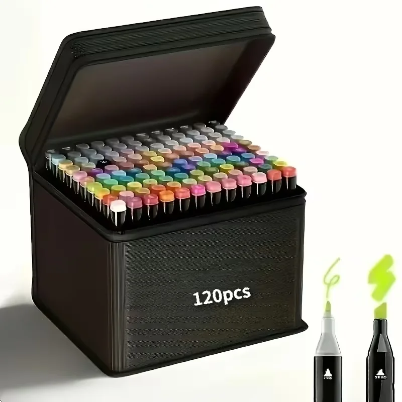 Large Capacity 120 Colors Portable Marker Storage Bag Dual Head Design Oil Based Art Marker Pens Hand Painted Illustration Tools
Large Capacity 120 Colors Portable Marker Storage Bag Dual Head Design Oil Based Art Marker Pens Hand Painted Illustration Tools