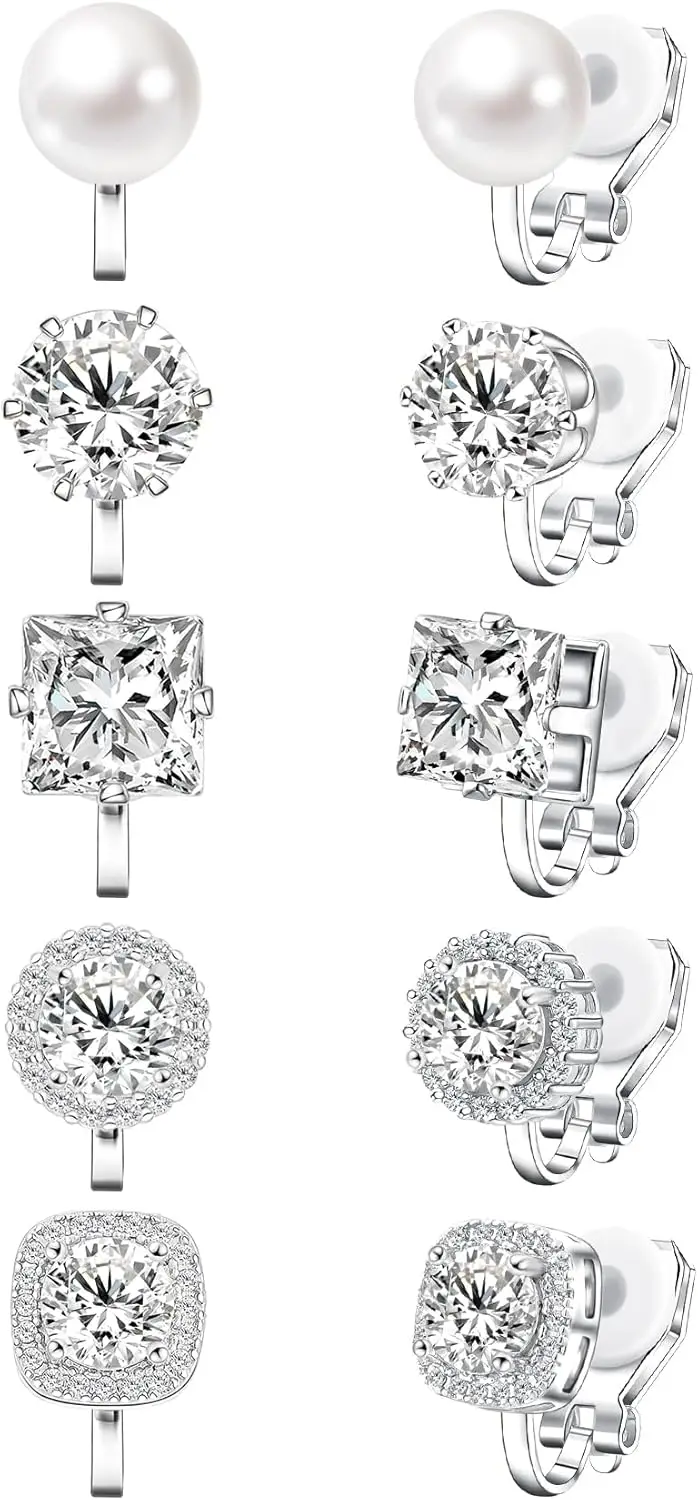 Silver Gold Clip-On Earrings for Women – Hypoallergenic Non-Pierced Studs, Comfortable Wedding & Dance Event Accessory
Silver Gold Clip-On Earrings for Women – Hypoallergenic Non-Pierced Studs, Comfortable Wedding & Dance Event Accessory