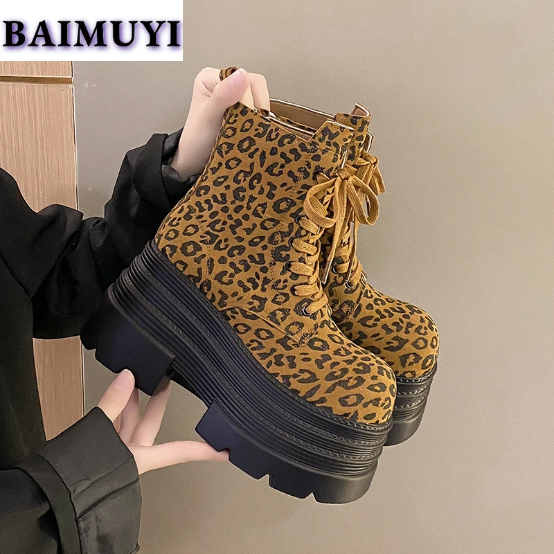 Leopard Platform Women Ankle Boots Super High Heels Designer Winter Suede Snow Shoes 2025 Trend Woman Autumn Lace Up Botas Mujer
Leopard Platform Women Ankle Boots Super High Heels Designer Winter Suede Snow Shoes 2025 Trend Woman Autumn Lace Up Botas Mujer