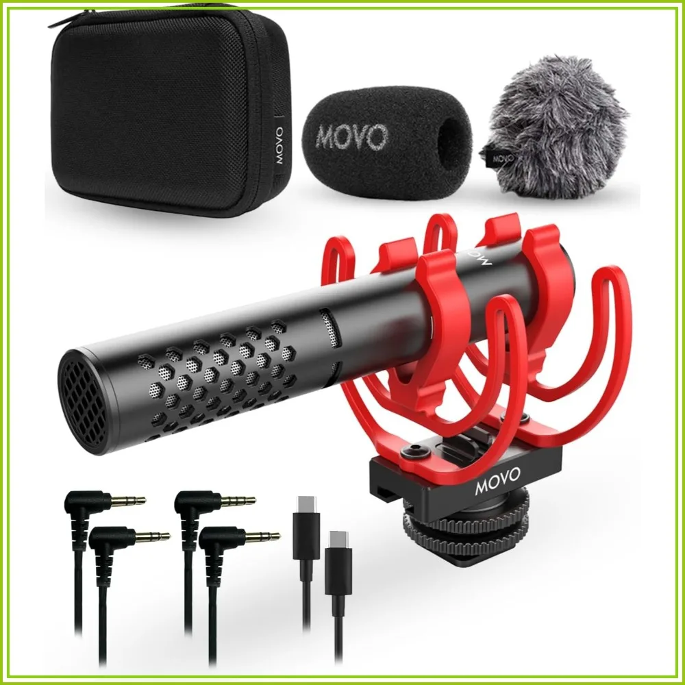 Supercardioid Video Shotgun Mic for Camera - 3.5mm/USB-C Analog/Digital, Compatible with DSLR, iPhone, Android, Computers
Supercardioid Video Shotgun Mic for Camera - 3.5mm/USB-C Analog/Digital, Compatible with DSLR, iPhone, Android, Computers