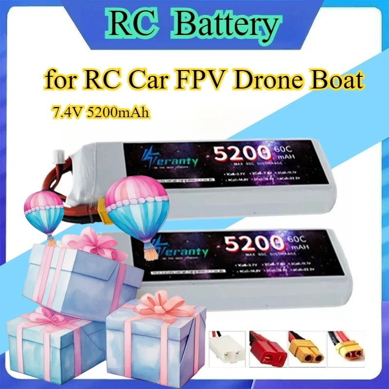 2Sets Combo Lipo Battery 2S 7.4V 5200mAh 60C Tamiya XT60 6S 22.2V 5200mAh 60C Softcase EC5 XT60 XT90 for RC Car FPV Drone Boat
2Sets Combo Lipo Battery 2S 7.4V 5200mAh 60C Tamiya XT60 6S 22.2V 5200mAh 60C Softcase EC5 XT60 XT90 for RC Car FPV Drone Boat