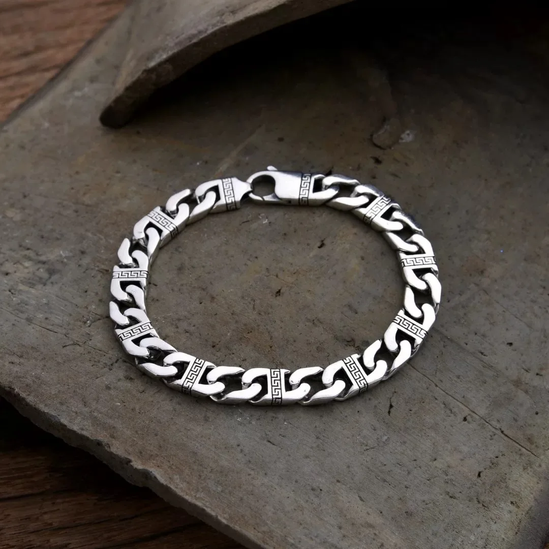 925 Sterling Silver Cuban Link Chain Bracelets For Male Simple Classic Versatile Men's Bracelets Gift For Him 18/19/20/21/22CM
925 Sterling Silver Cuban Link Chain Bracelets For Male Simple Classic Versatile Men's Bracelets Gift For Him 18/19/20/21/22CM