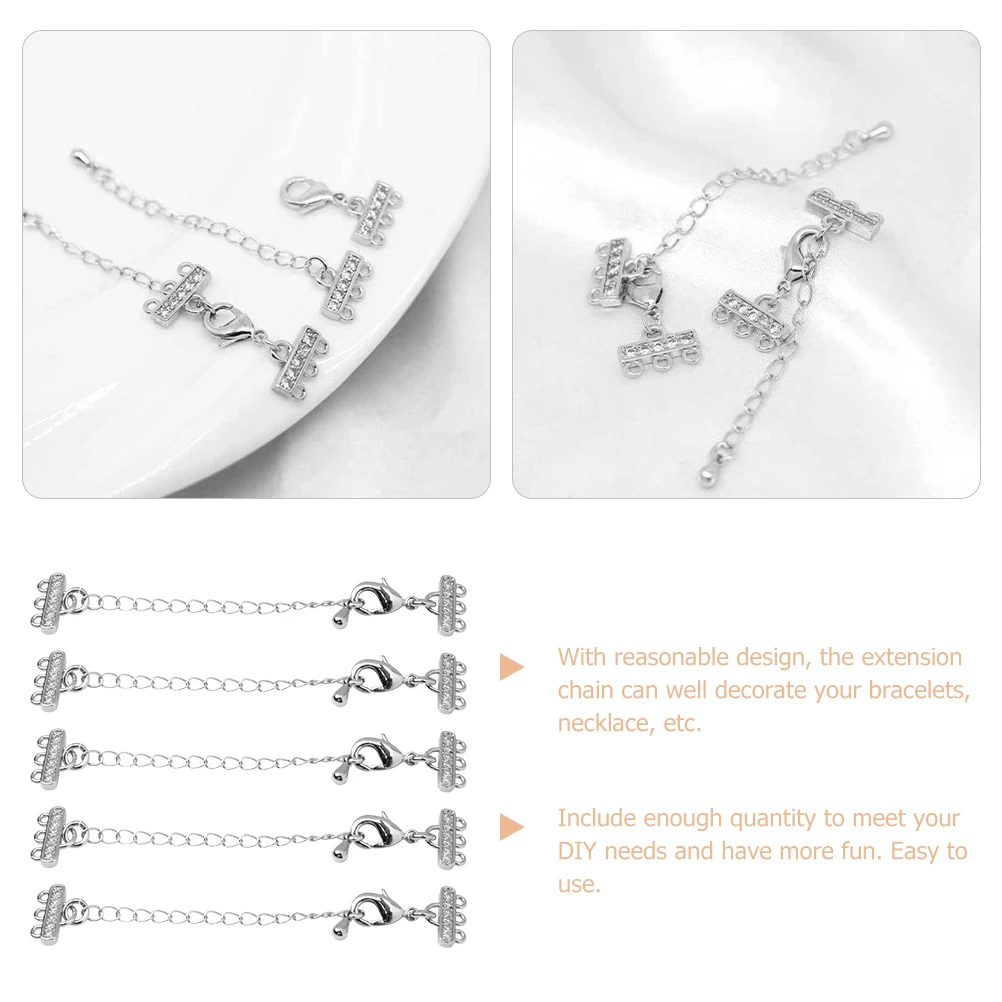 5Pcs Lobster Chain Extender Gold Tail Chain For Diy Necklaces plated CZ Stones Necklace DIY Bracelets Jewelry Accessories
5Pcs Lobster Chain Extender Gold Tail Chain For Diy Necklaces plated CZ Stones Necklace DIY Bracelets Jewelry Accessories