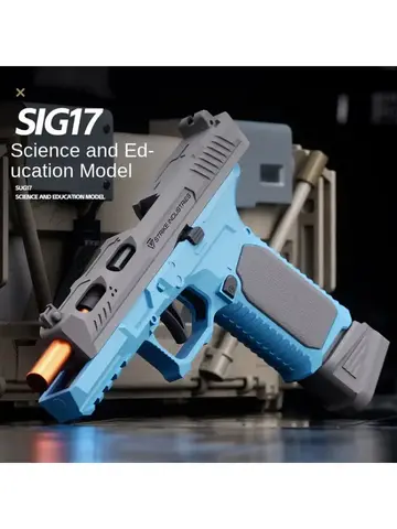 G17 Pistol Shell Throwing Continuous Firing Blowback Soft Bullet Gun Empty Hanging Birthday Gift