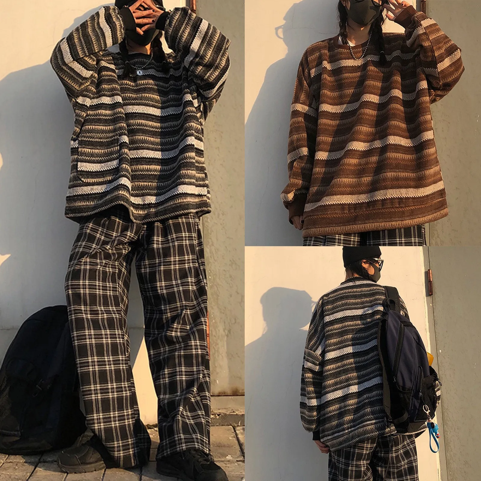 Women Vintage Striped Sweaters Autumn Winter Casual Oversize Long Sleeve Knitted Sweater Unisex Couples Hip Hop Pullovers Tops
Women Vintage Striped Sweaters Autumn Winter Casual Oversize Long Sleeve Knitted Sweater Unisex Couples Hip Hop Pullovers Tops
