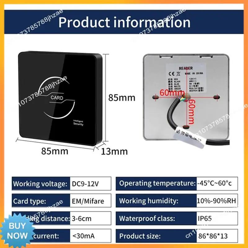A10R T886R RFID-карта 125 кГц бесконтактная карта контроля доступа ведомый считыватель Wiegand 26 выход водонепроницаемый для контроллера доступа
A10R T886R RFID-карта 125 кГц бесконтактная карта контроля доступа ведомый считыватель Wiegand 26 выход водонепроницаемый для контроллера доступа
