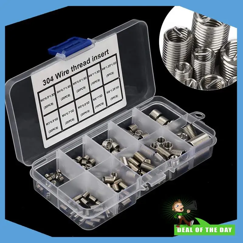 24-Hour Delivery 450Pcs Thread Repair Inserts M3 M4 M5 M6 M8 Stainless Steel Heli Coil Thread Repair Insert Wire Thread Insert A
24-Hour Delivery 450Pcs Thread Repair Inserts M3 M4 M5 M6 M8 Stainless Steel Heli Coil Thread Repair Insert Wire Thread Insert A
