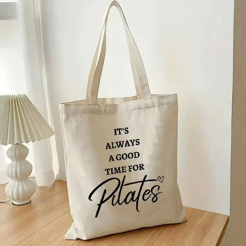 Women's "It's Always a Good Time for Pilates" Tote Bag Featuring Lettering and Heart Design Made of Durable with Large Capacity
Women's "It's Always a Good Time for Pilates" Tote Bag Featuring Lettering and Heart Design Made of Durable with Large Capacity