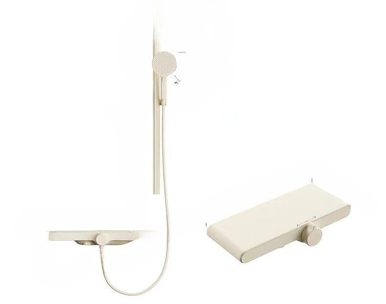 Roof spray, simple, shower, set, copper body, storage table, milk white, shower, screen
Roof spray, simple, shower, set, copper body, storage table, milk white, shower, screen