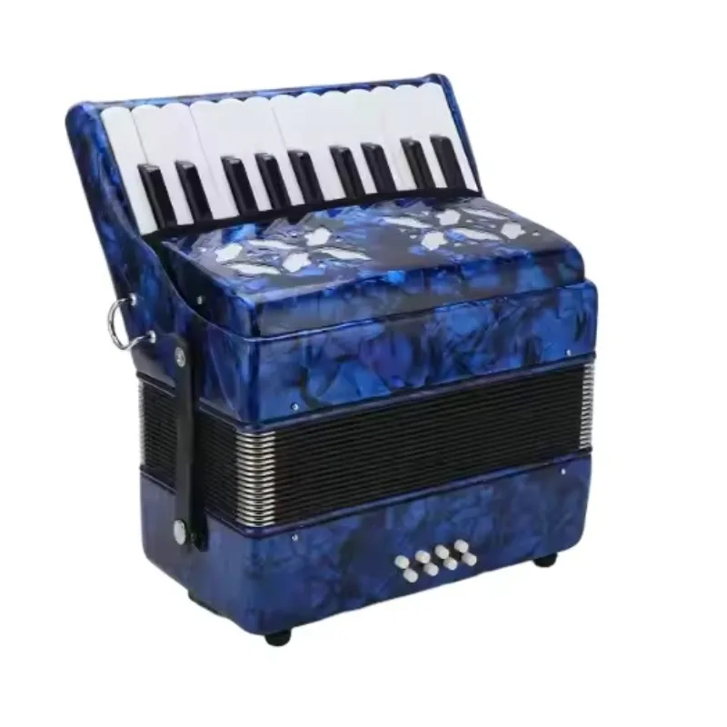 22 Keys 8 Bass Celluloid Professional Performance Keyboard Accordion Chromatic and Diatonic Conformation
22 Keys 8 Bass Celluloid Professional Performance Keyboard Accordion Chromatic and Diatonic Conformation
